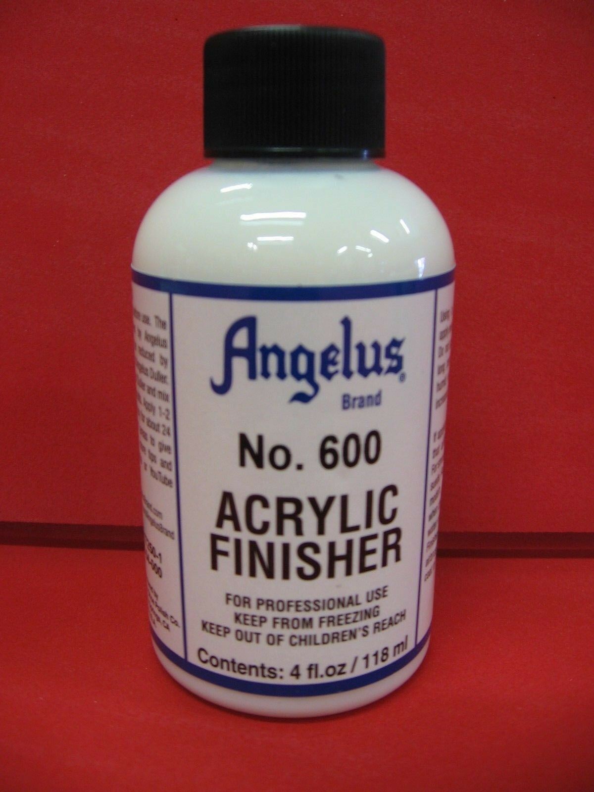 Angelus Acrylic Finisher 4 oz - High Gloss, Matte, & Satin Top Coat Choices