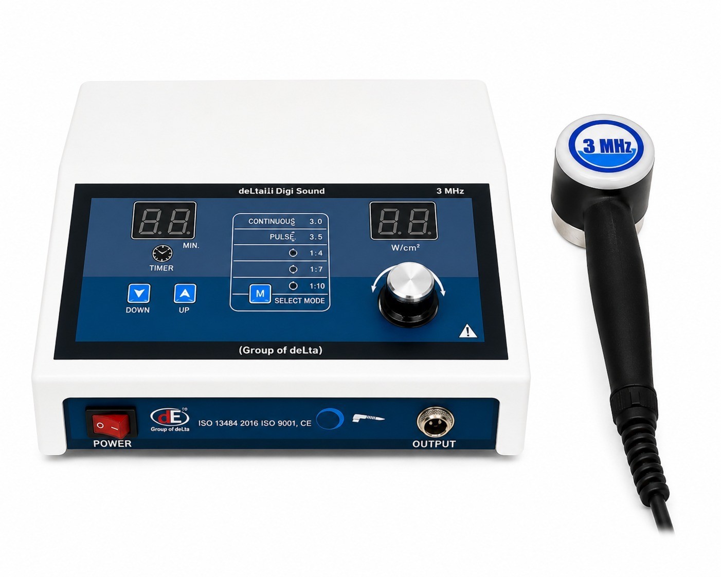 3 Mhz Delta : Digi by Group OF Delta Ultrasound Therapy Machine Black Handle