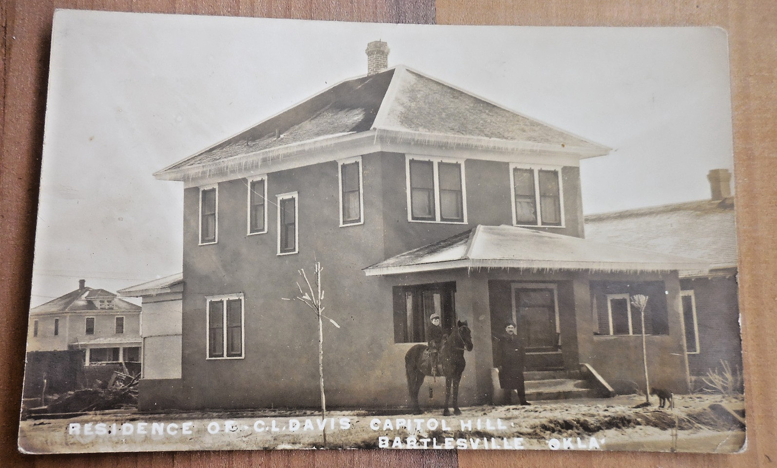Bartlesville Oklahoma C L Davis Capitol Hill Residence Real Photo Postcard RPPC Bartlesville Oklahoma C L Davis Capitol Hill Residence Real Photo Postcard RPPC