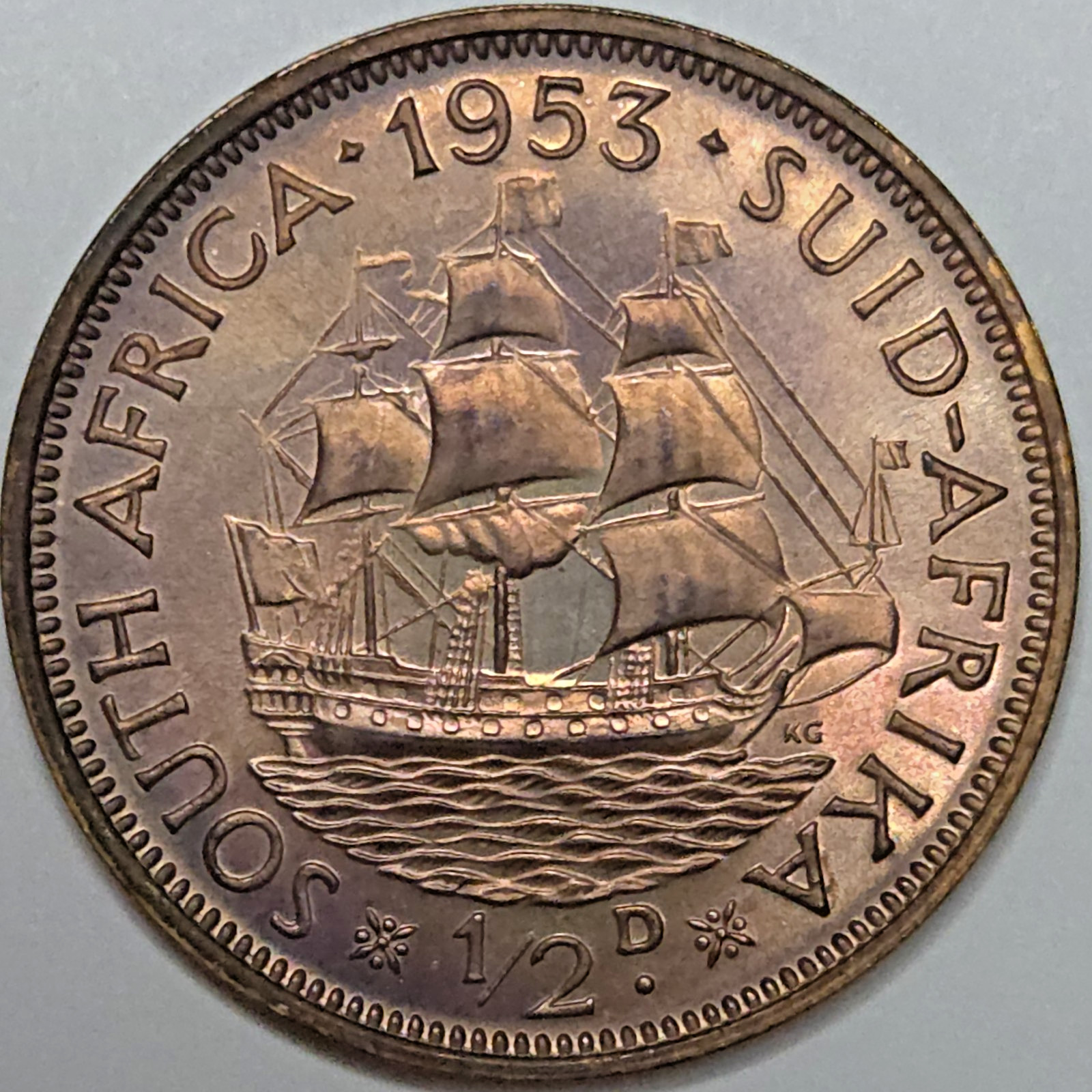 1953 South Africa Half Penny - Proof (Lot#1) 1953 South Africa Half Penny - Proof (Lot#1)