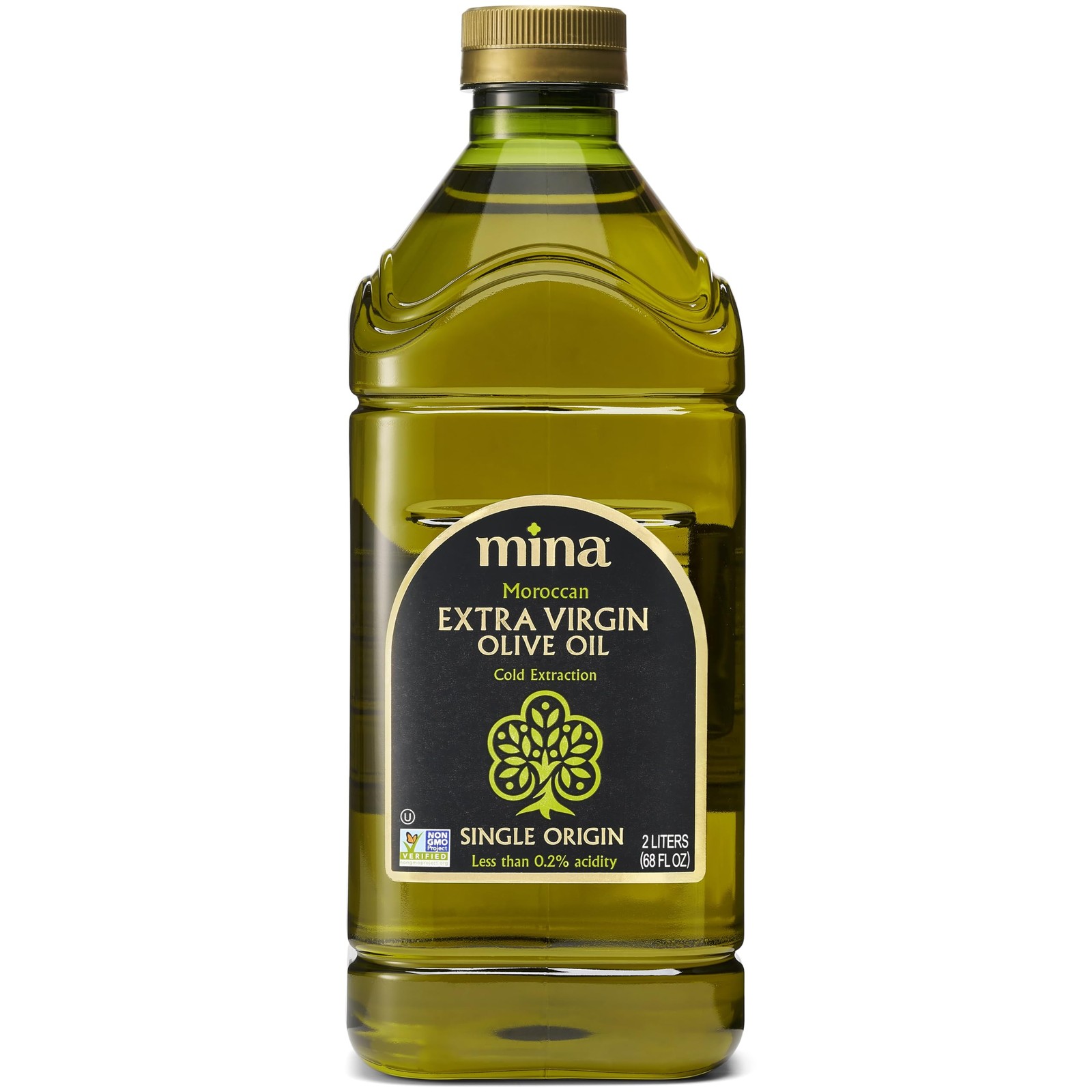 Mina Moroccan Olive Oil Extra Virgin 68 Fl Oz,Polyphenol Rich,Third Party Tested