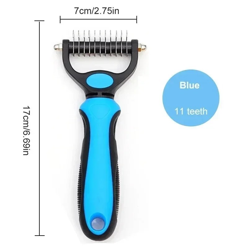 Professional Pet Grooming Tool 2 Sided Undercoat Dog Cat Shedding Comb Brush Pet