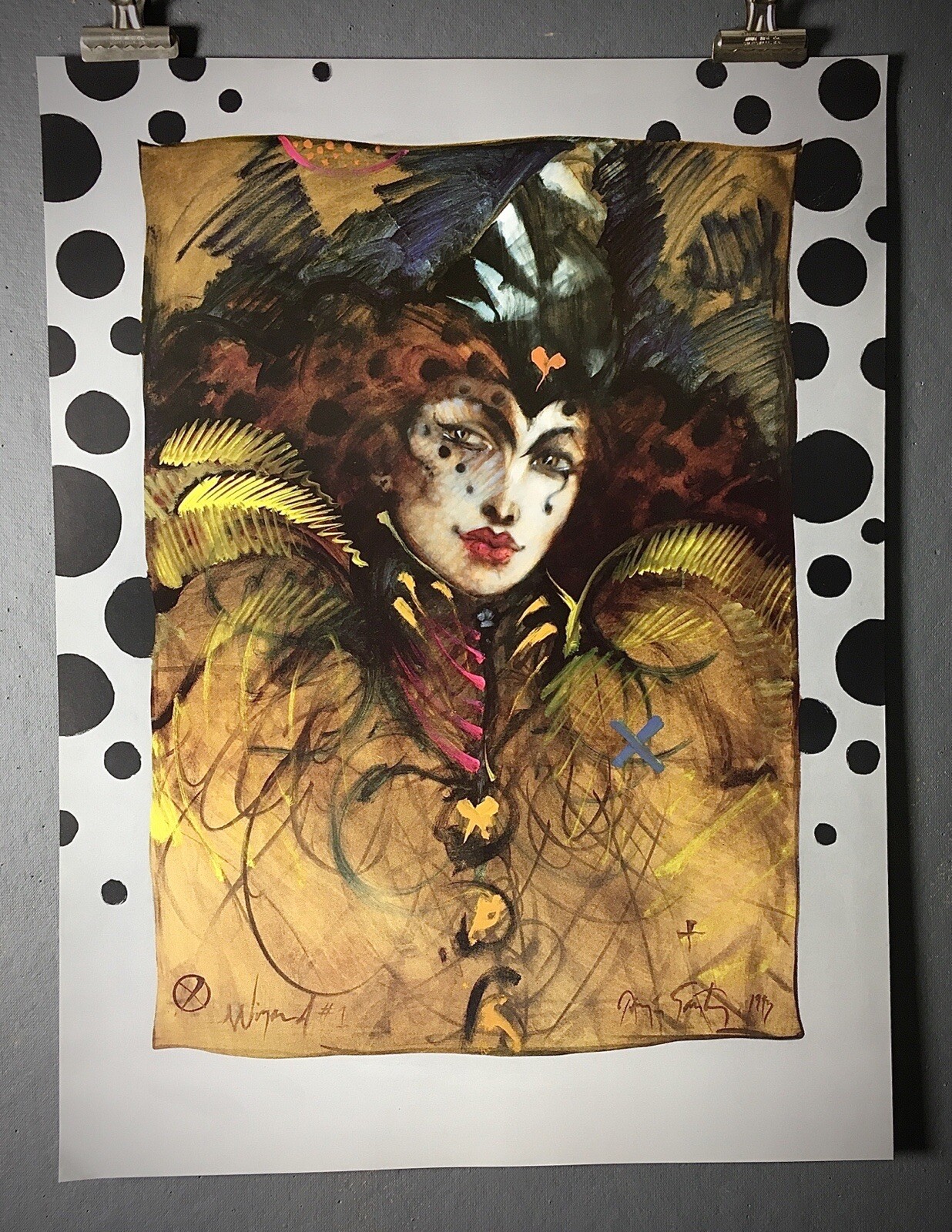 Ramon Santiago, “Wizard” Art Print 1997, Rochester, NY. Excellent+ Condition Ramon Santiago, “Wizard” Art Print 1997, Rochester, NY. Excellent+ Condition