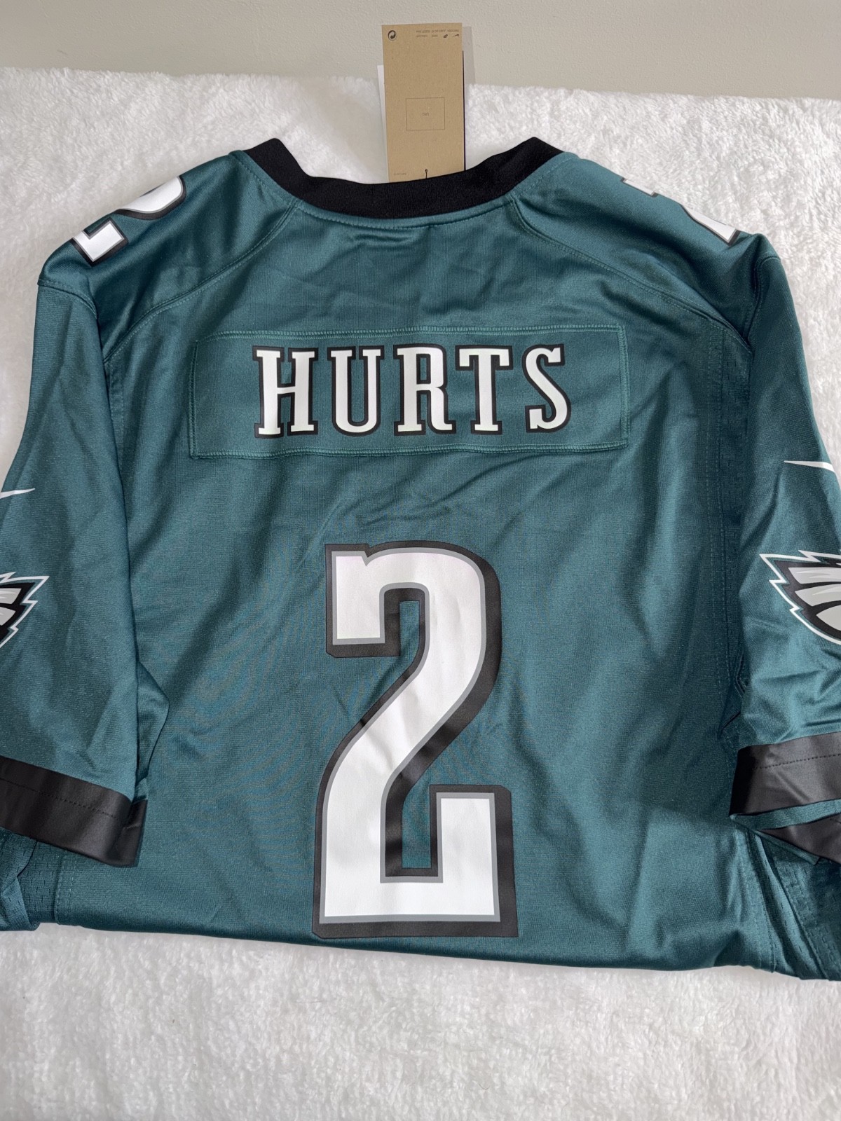 Nike On Field Philadelphia Eagles Jalen Hurts Rookie Jersey #2 Size XL Rare