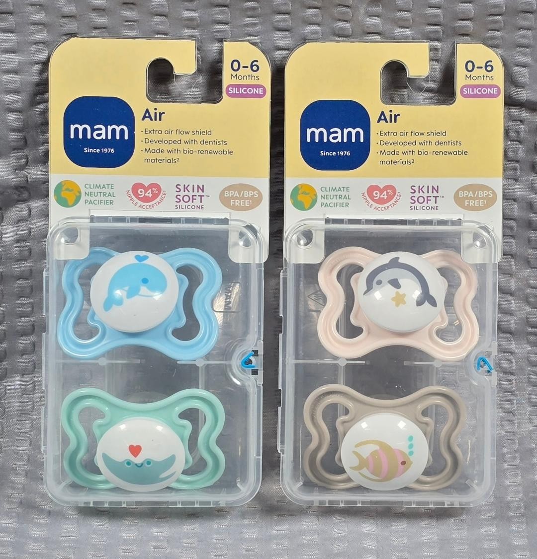 1 Lot of 2 New Packages MAM Pacifiers 0-6 Months