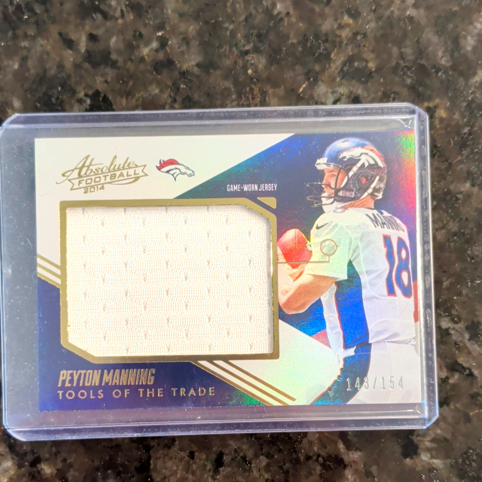 Panini 2014 Absolute Peyton Manning Tools of the Trade Jersey /154 Panini 2014 Absolute Peyton Manning Tools of the Trade Jersey /154