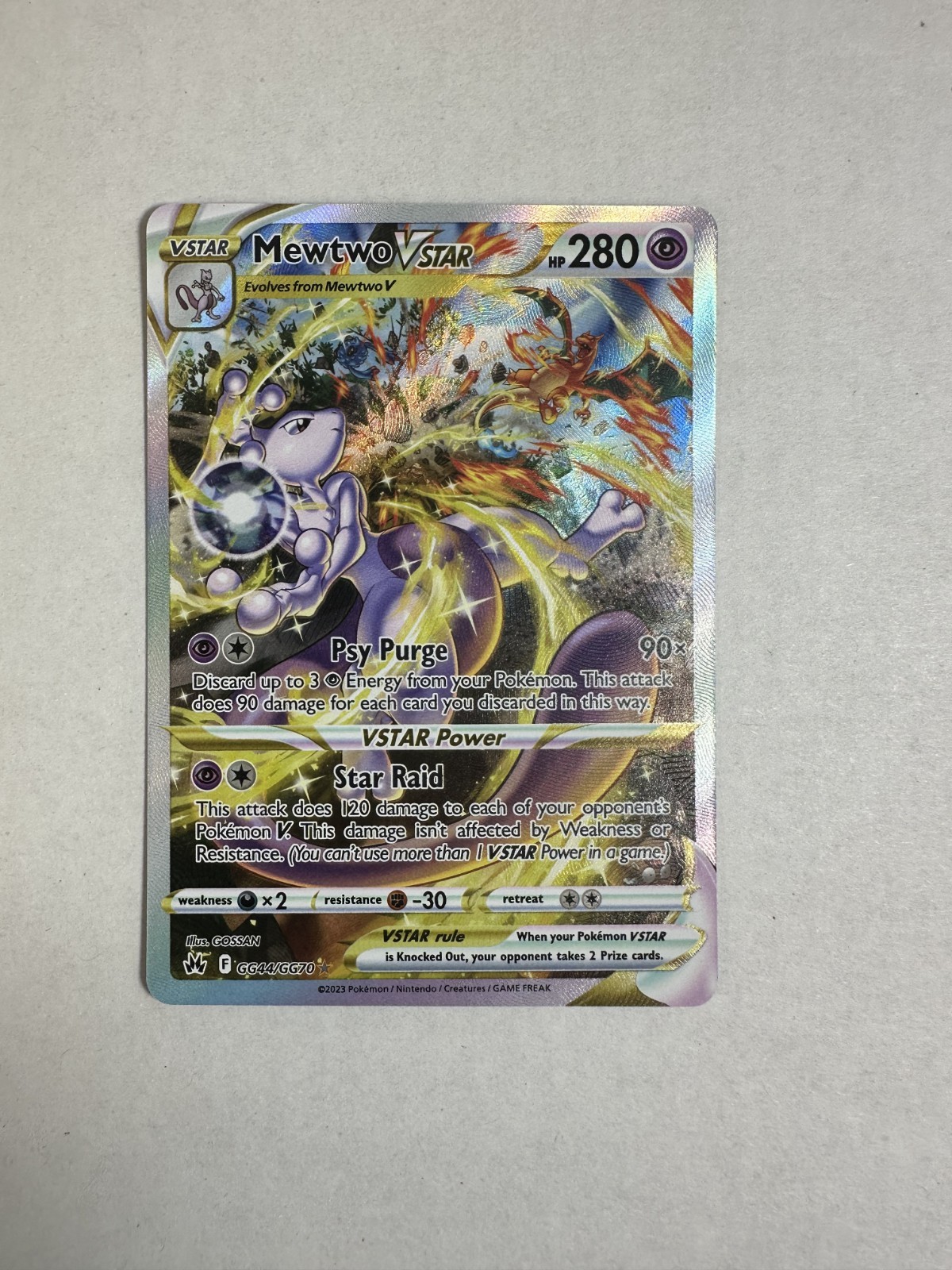 【1:1ExactRepIica】Pokemon SWSH Crown Zenith Galarian Gallery GG44 FA Mewtwo VSTAR 【1:1ExactRepIica】Pokemon SWSH Crown Zenith Galarian Gallery GG44 FA Mewtwo VSTAR