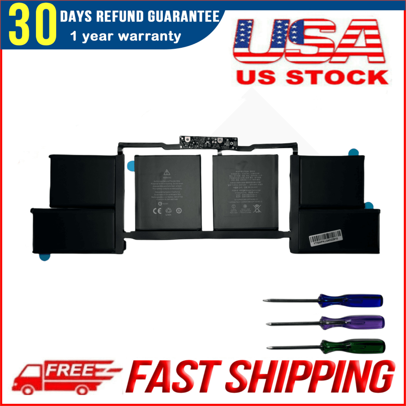 New Genuine A1820 A1707 Battery For Apple MacBook Pro 15'' Late 2016 Mid 2017 US