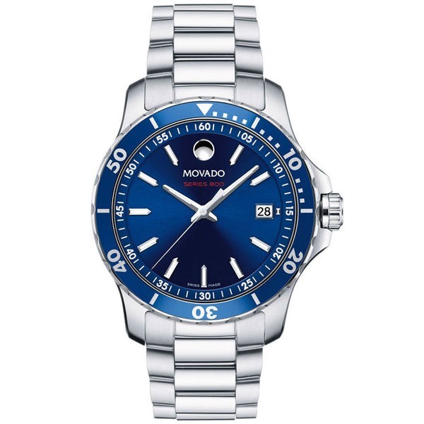 Movado Series 800 2600137 Blue Dial 40mm Swiss Quartz Stainless Steel Watch