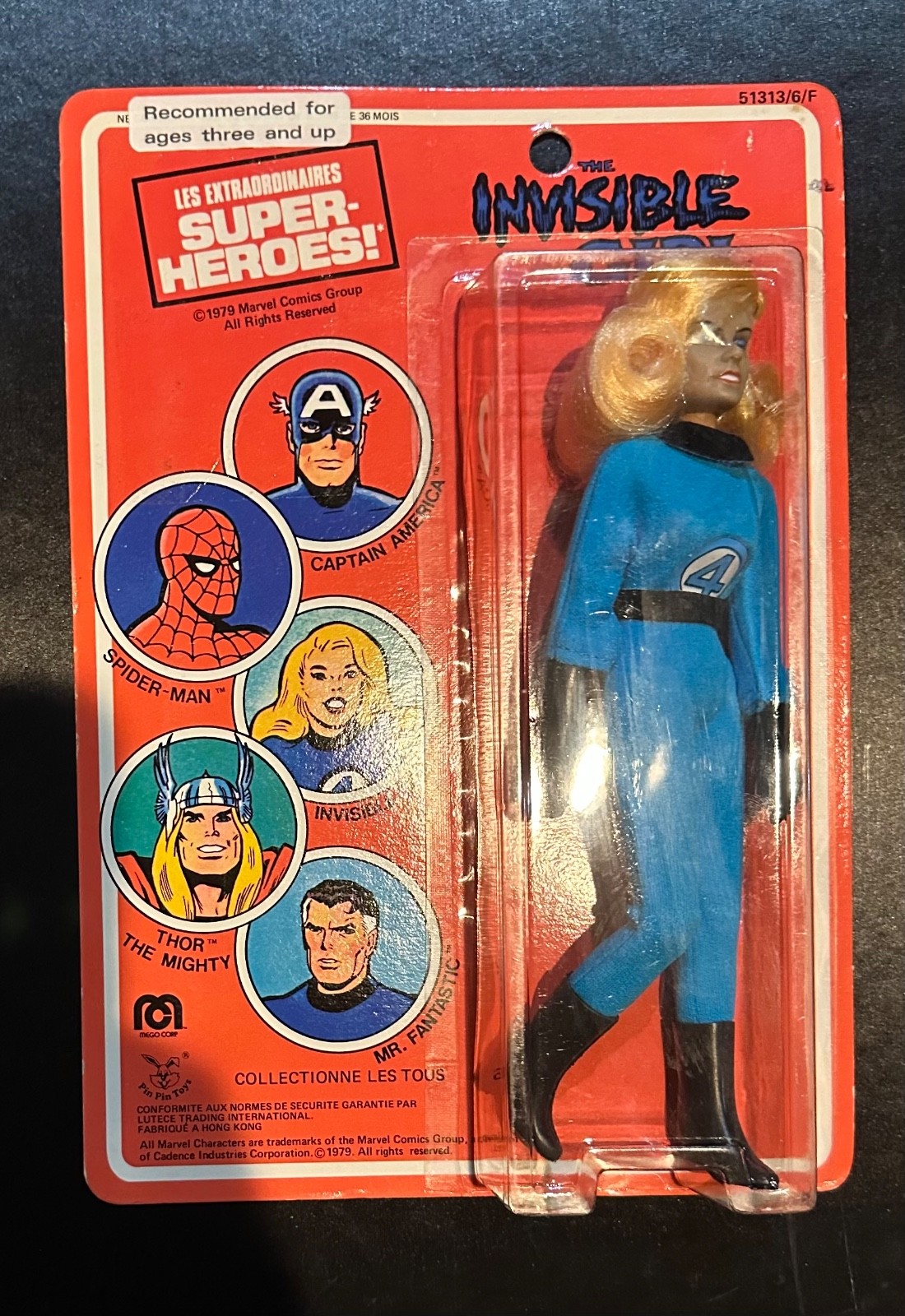 VINTAGE CARDED 1970\'S MEGO Fantastic Four INVISIBLE GIRL 8\ VINTAGE CARDED 1970\'S MEGO Fantastic Four INVISIBLE GIRL 8\