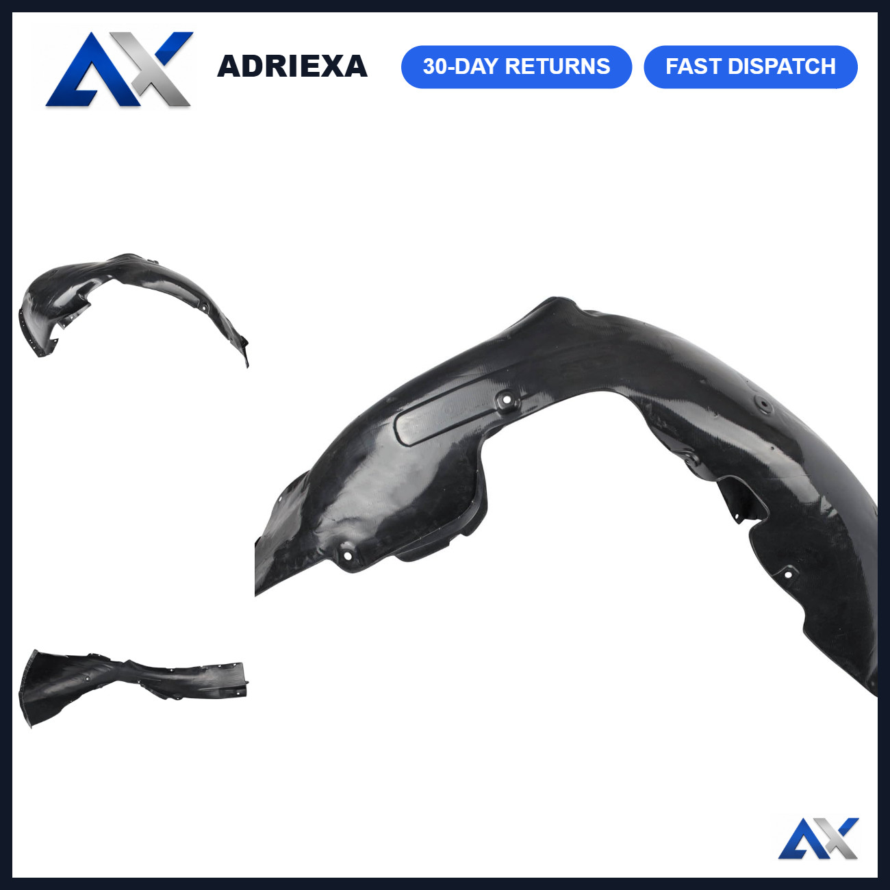 Front Left Inner Fender Liner - Black Driver's Side Replacement Part, Durable Fi