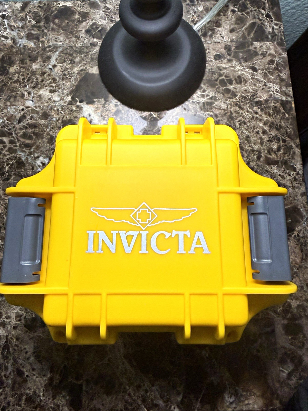 Invicta Speedway Men’s Iridescent Chronograph White Strap 100M w/ Yellow Case