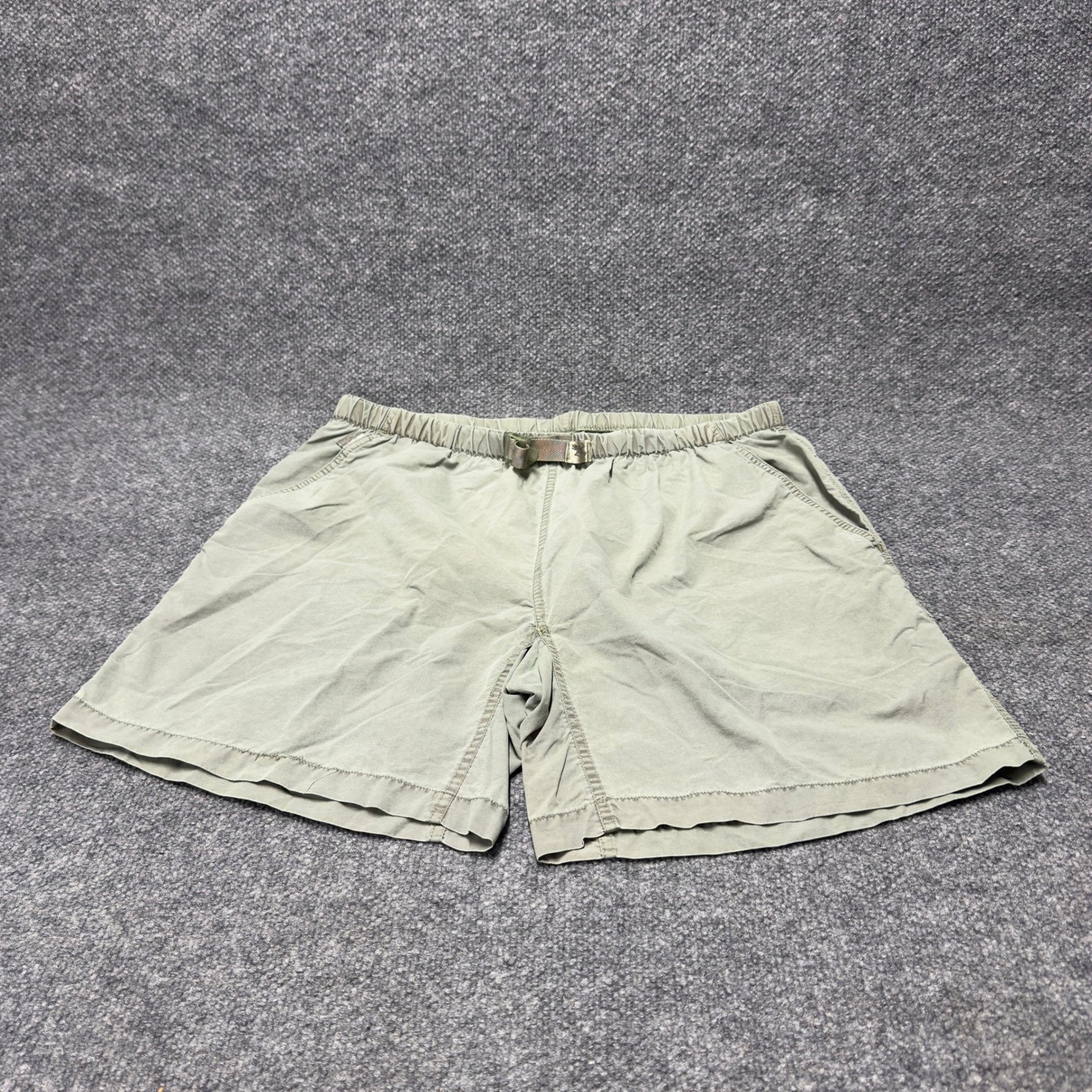 Vintage Gramicci Belted Nylon Shorts Mens Large Green Outdoor Hike Made in USA
