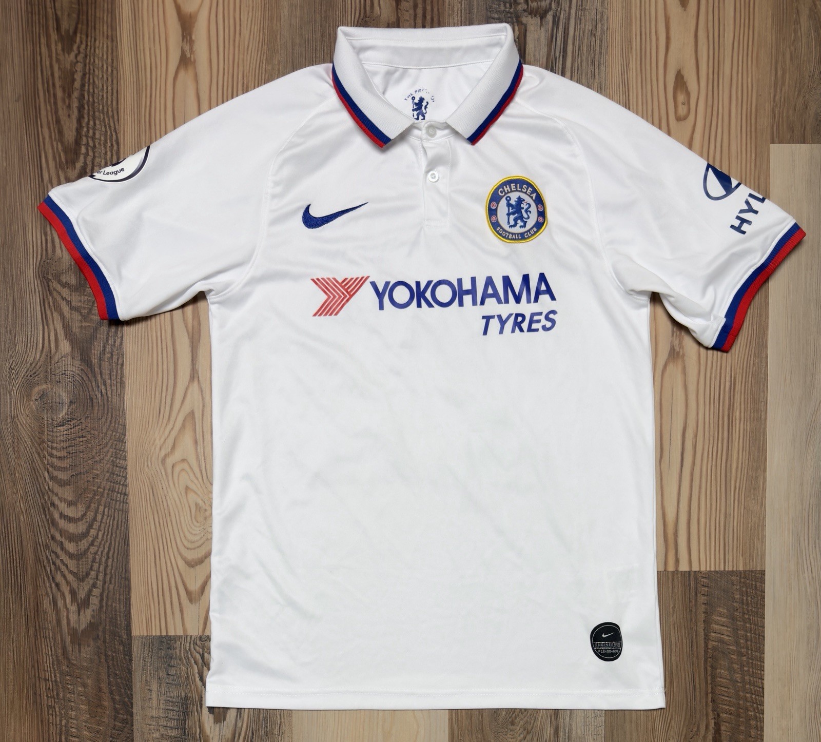 Nike Chelsea FC 2019/20 Away Jersey White Polo Soccer Shirt Men’s Size Large