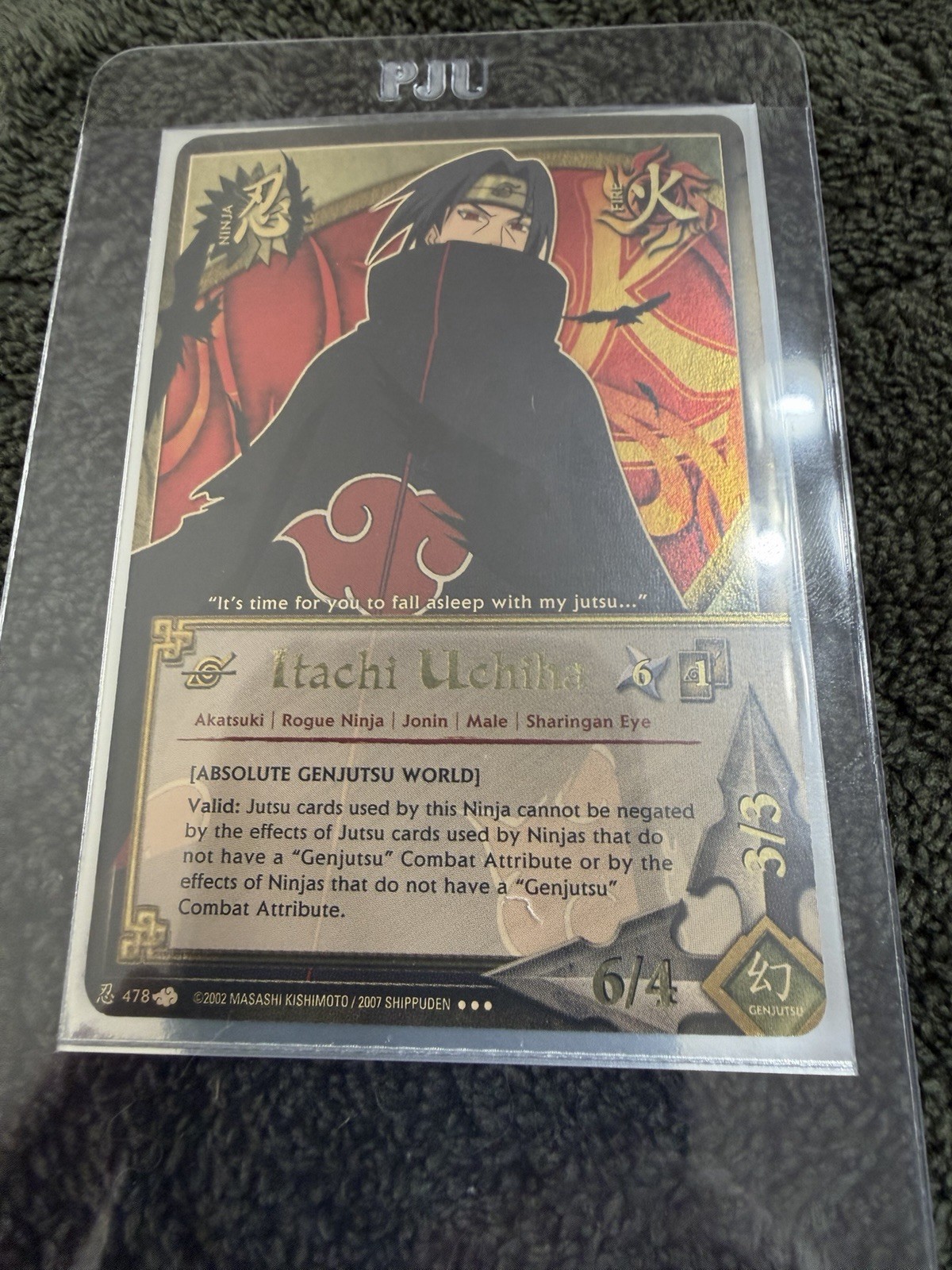Naruto CCG Itachi Uchiha 478 Absolute Genjutsu World Foil Mint/Near Mint
