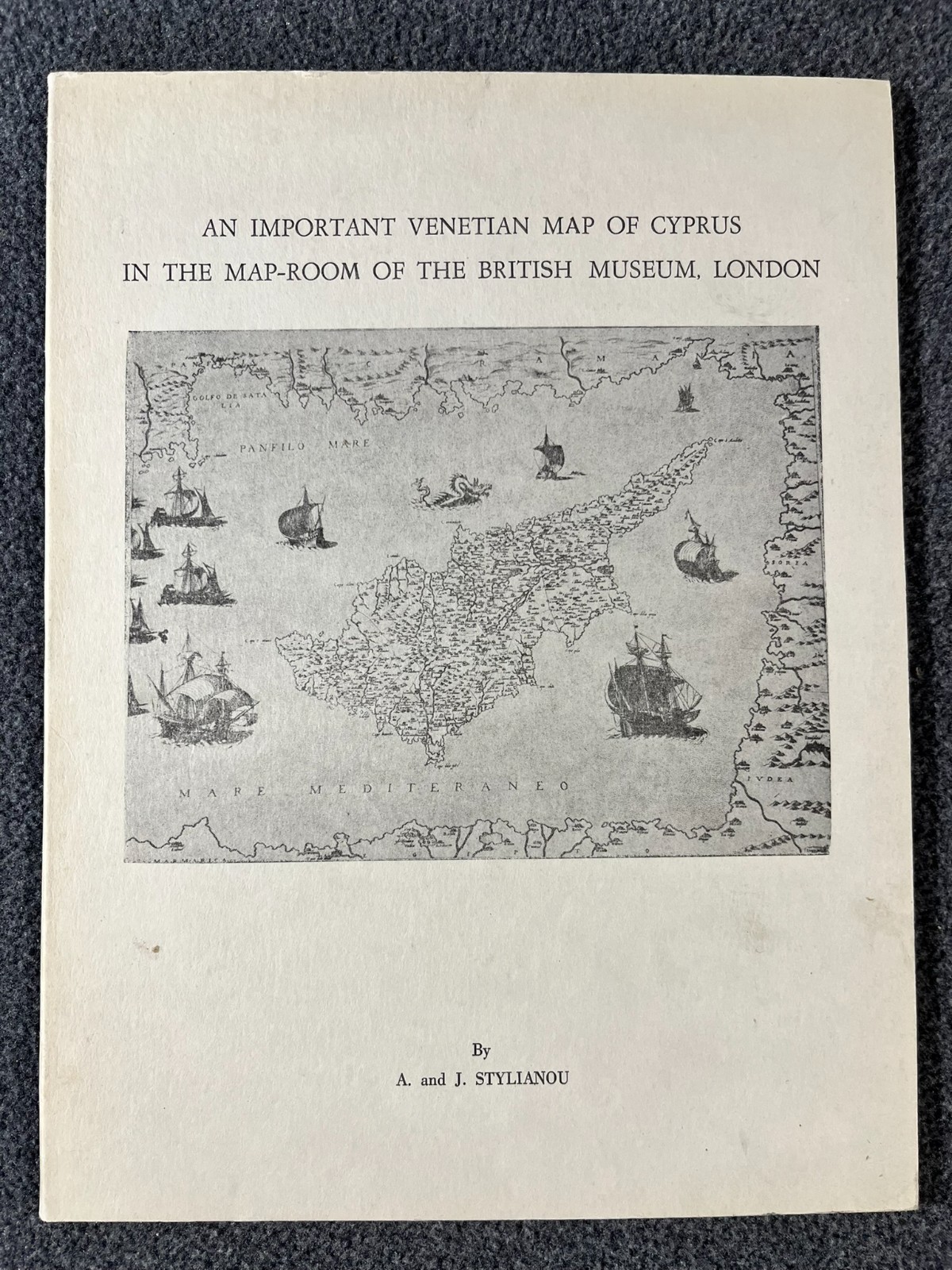 1971 An Important Venetian Map of Cyprus British Museum A J Stylianou 1st Ed