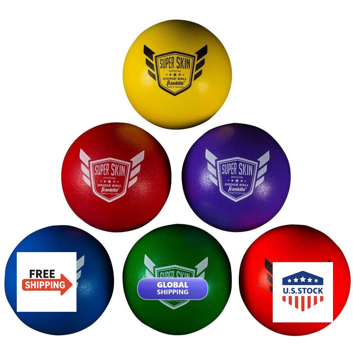 Franklin Sports Super Skin Dodgeballs