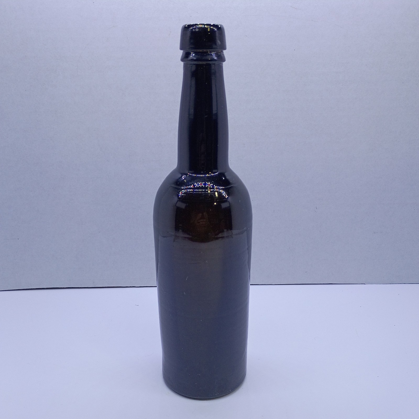 Antique Black Liquor Ale Beer Blown Glass Bottle 1880s Antique Black Liquor Ale Beer Blown Glass Bottle 1880s