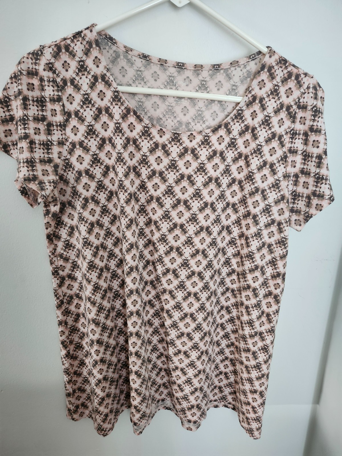 Purejill By J.Jill Pink and Brown Top Size Small