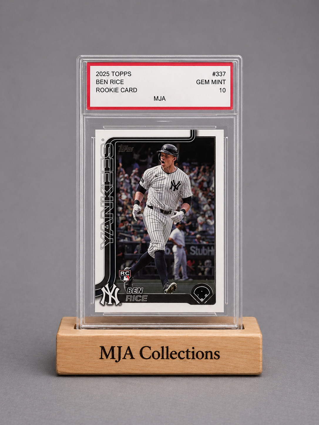 2025 Topps Ben Rice RC #337 Gem Mint 10 Yankees Rookie Card