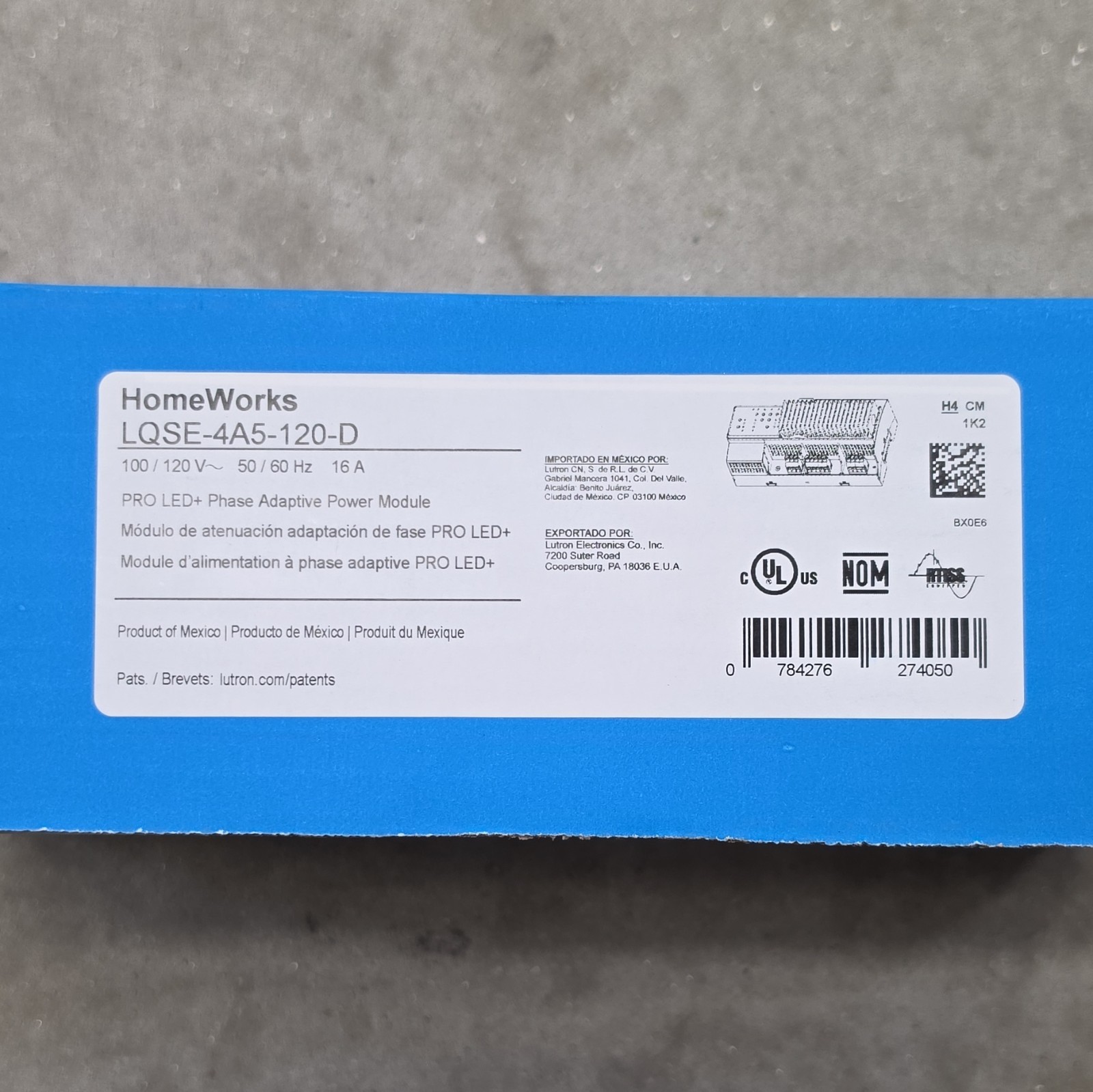 Lutron HomeWorks LQSE-4A5-120-D LED+ Phase Adaptive Power Module 16A 120V Lutron HomeWorks LQSE-4A5-120-D LED+ Phase Adaptive Power Module 16A 120V