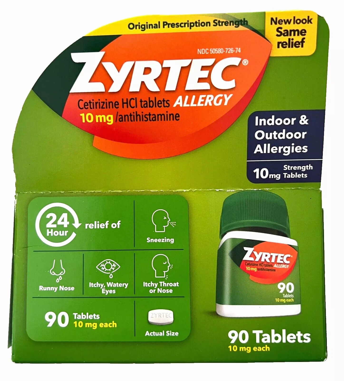 ZYRTEC ALLERGY IN BOX. 10 MG 180 CT. 2 BOXES IN EACH LOT. EXP  5/2028