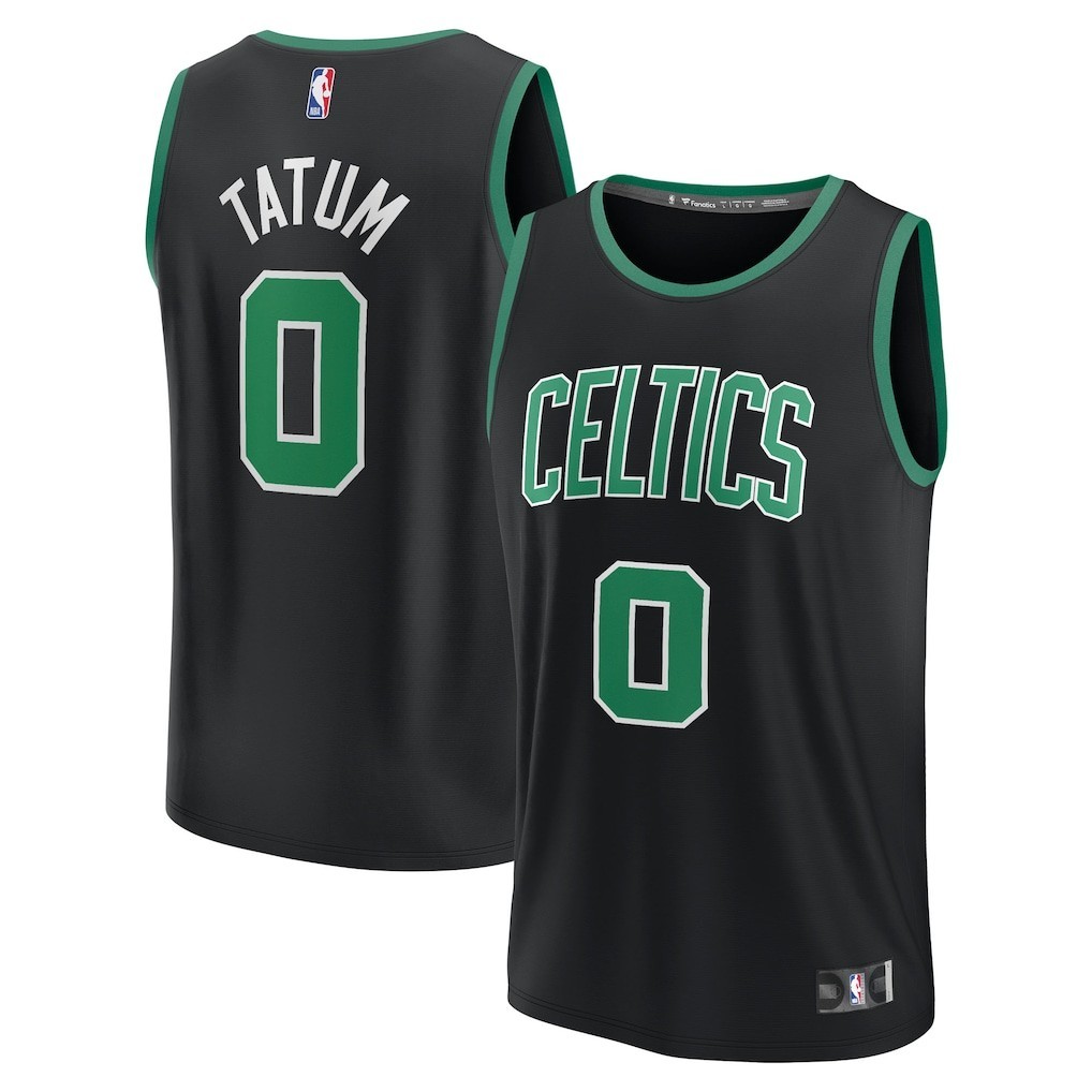 Fanatics Boston Celtics Jayson Tatum #0 Youth Fast Break Black Basketball Jersey