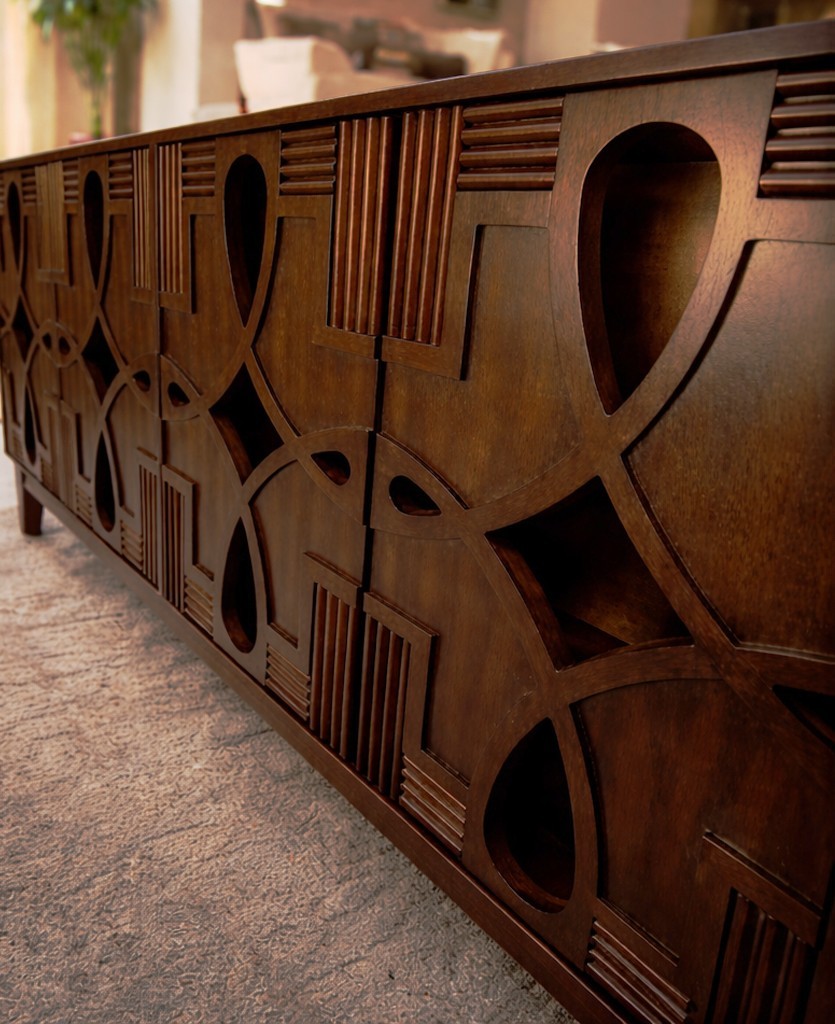 Modern Wooden Credenza Sideboard Buffet Vintage Storage Cabinet Console Table