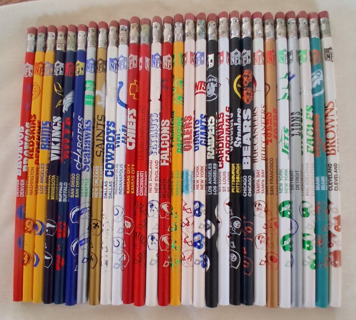 (28) Vintage 80's Empire NFL Pencils (28) Vintage 80's Empire NFL Pencils
