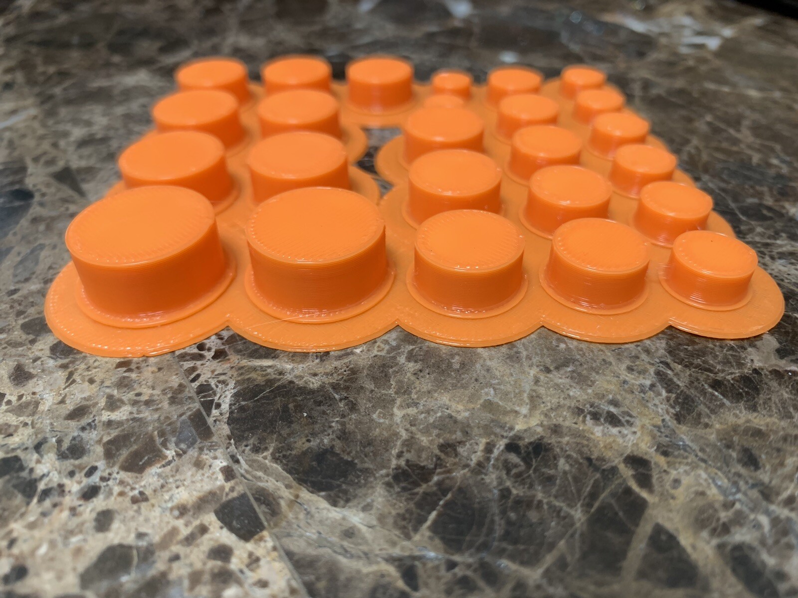 25 Orange Safety Plugs Caps Lot For Toy Guns Props Replicas Assorted Sizes