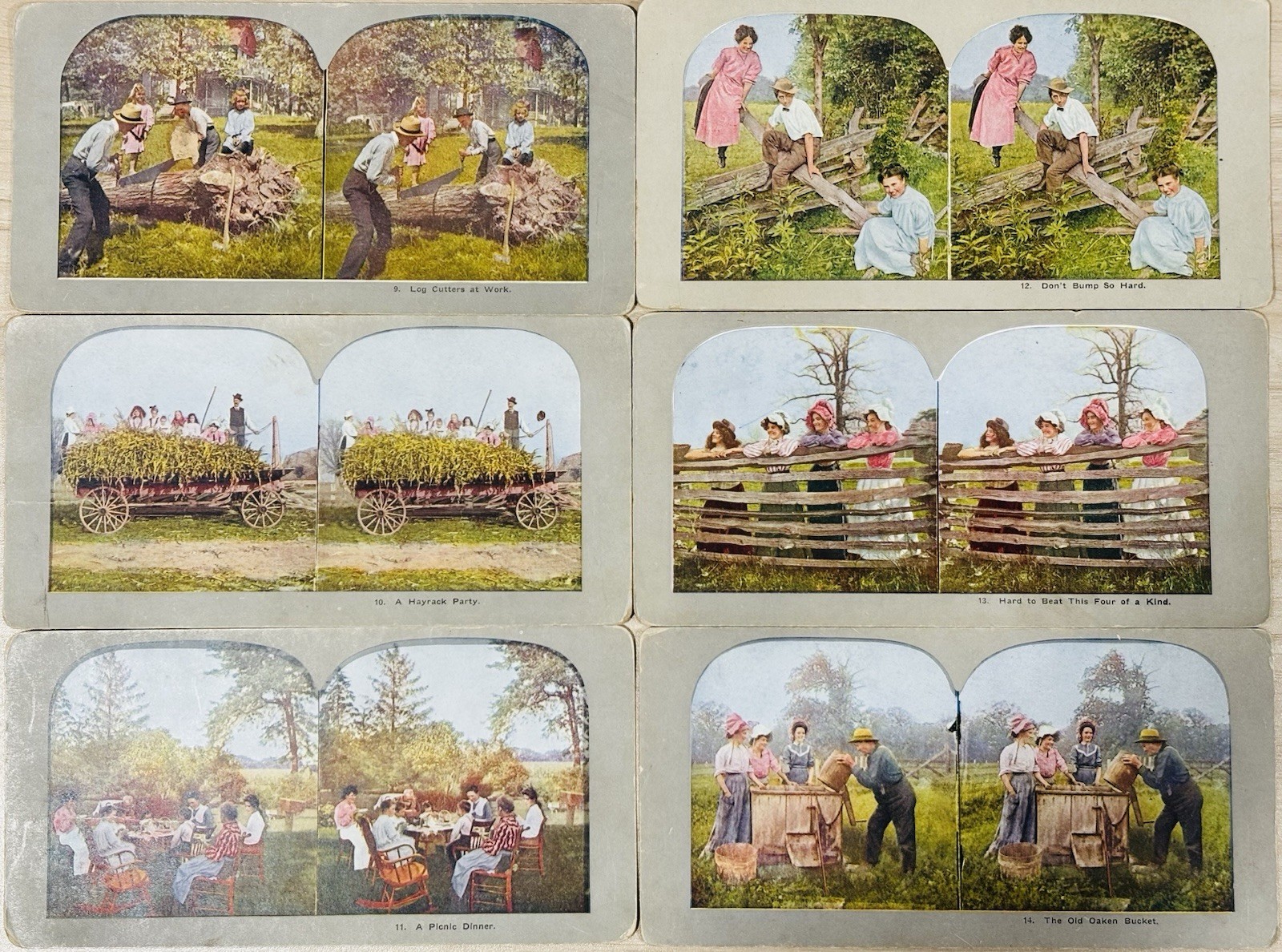 Early 1910s Keystone View Company No. 9-14 Landscape Stereoview Cards Comedy Early 1910s Keystone View Company No. 9-14 Landscape Stereoview Cards Comedy