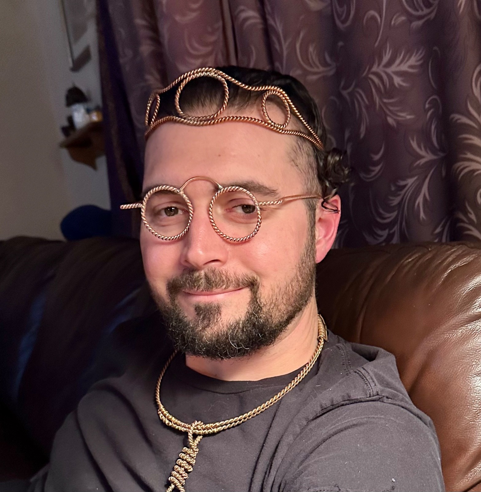 Pure Bare Copper Tensor ring glasses