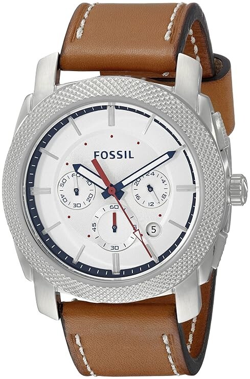 Men\'s Fossil Machine Chronograph 45mm Leather Strap Watch FS5063 Men\'s Fossil Machine Chronograph 45mm Leather Strap Watch FS5063