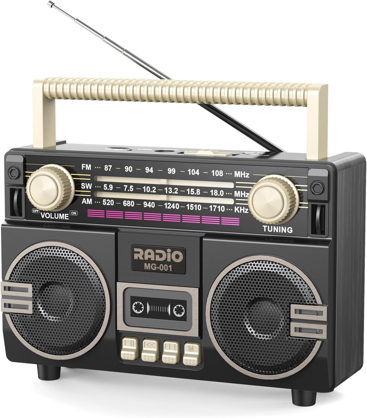 AM FM Radio Portable Shortwave Retro Radio Bluetooth Speaker