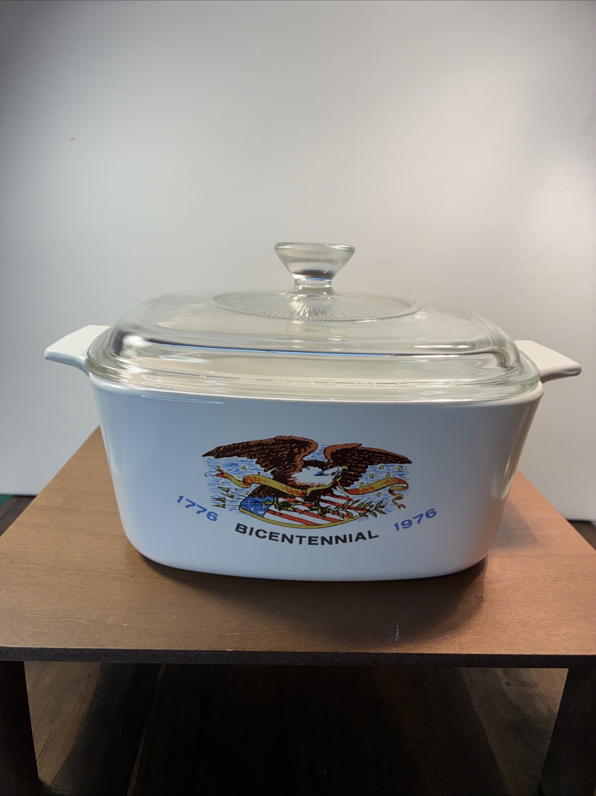 Bicentennial Corning Ware 1776-1976 Eagle A-1 1/2-B Casserole Square W/lid Bicentennial Corning Ware 1776-1976 Eagle A-1 1/2-B Casserole Square W/lid