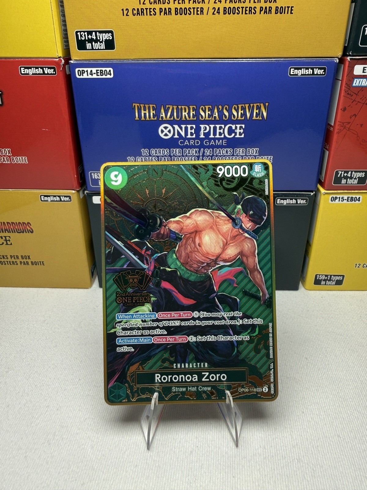 Roronoa Zoro (One Piece Japanese Version 2nd Anniversary Set) OP06-118