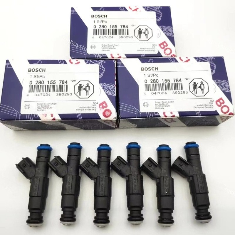 6pcs Original 4-Hole OEM Bosch Fuel Injectors 0280155784 for Jeep 1999-2004 4.0L