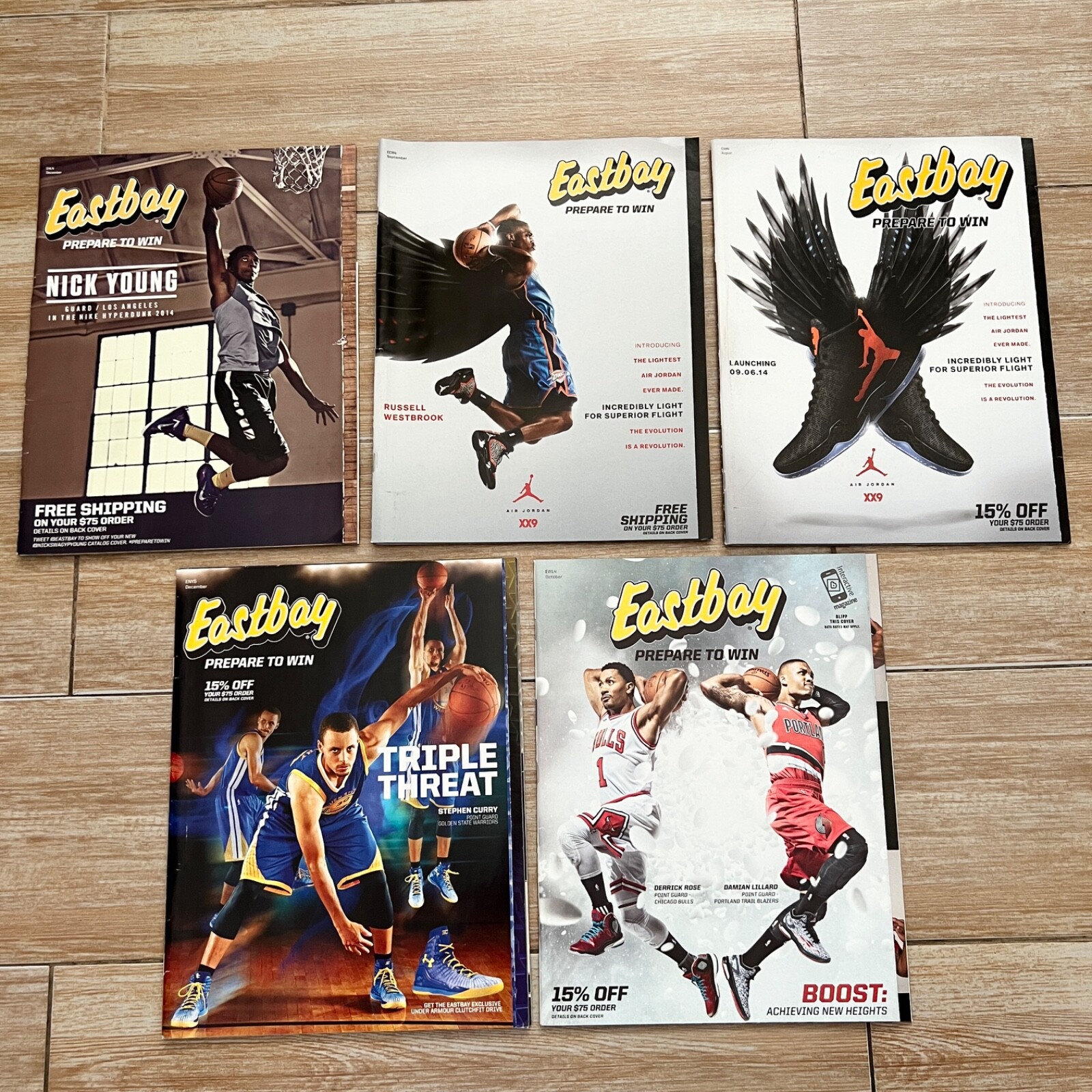 Lot of 5 PRISTINE Vintage EASTBAY 2014 Stephen Curry Nick Young Rose Catalogues Lot of 5 PRISTINE Vintage EASTBAY 2014 Stephen Curry Nick Young Rose Catalogues