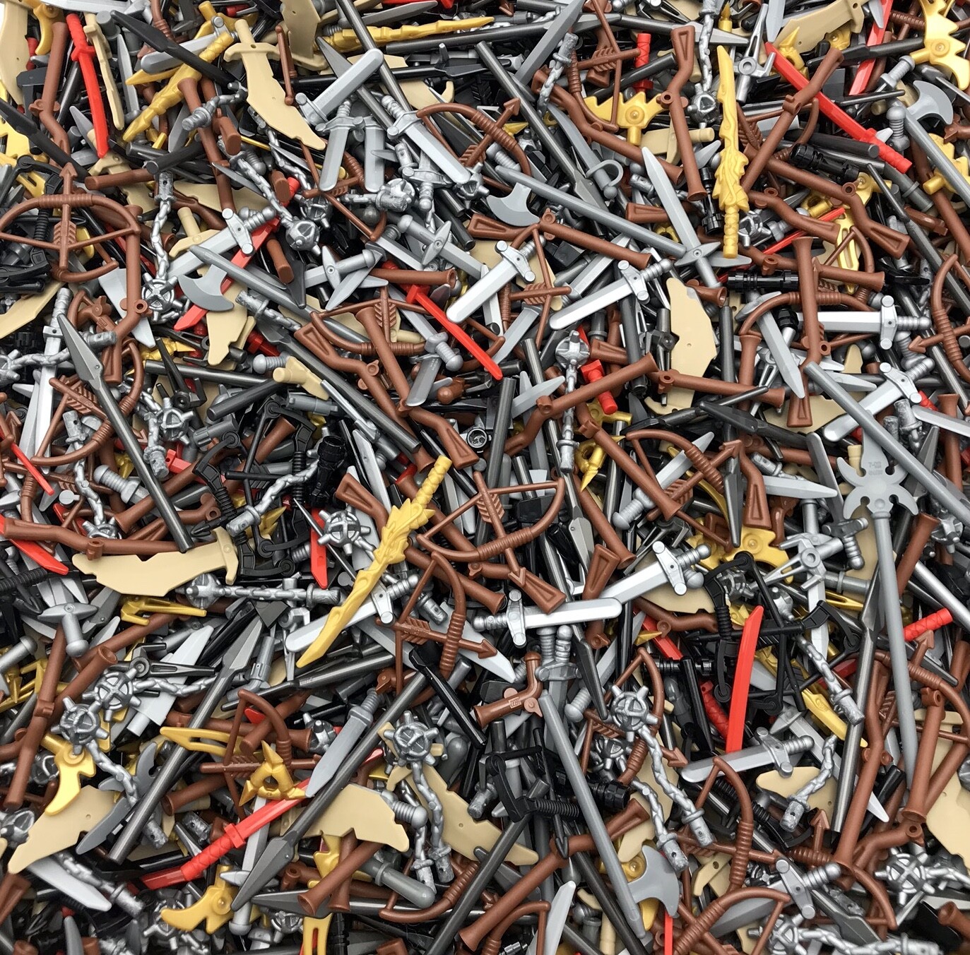 LEGO BULK LOT OF 50 NEW MINIFIGURE CASTLE WEAPONS SWORDS AXES GUNS MORE LEGO BULK LOT OF 50 NEW MINIFIGURE CASTLE WEAPONS SWORDS AXES GUNS MORE