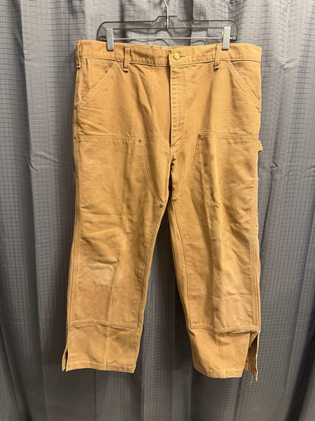 Vintage Carhartt Double Knee Carpenter Pants 38x30 Brown Duck USA Union Made