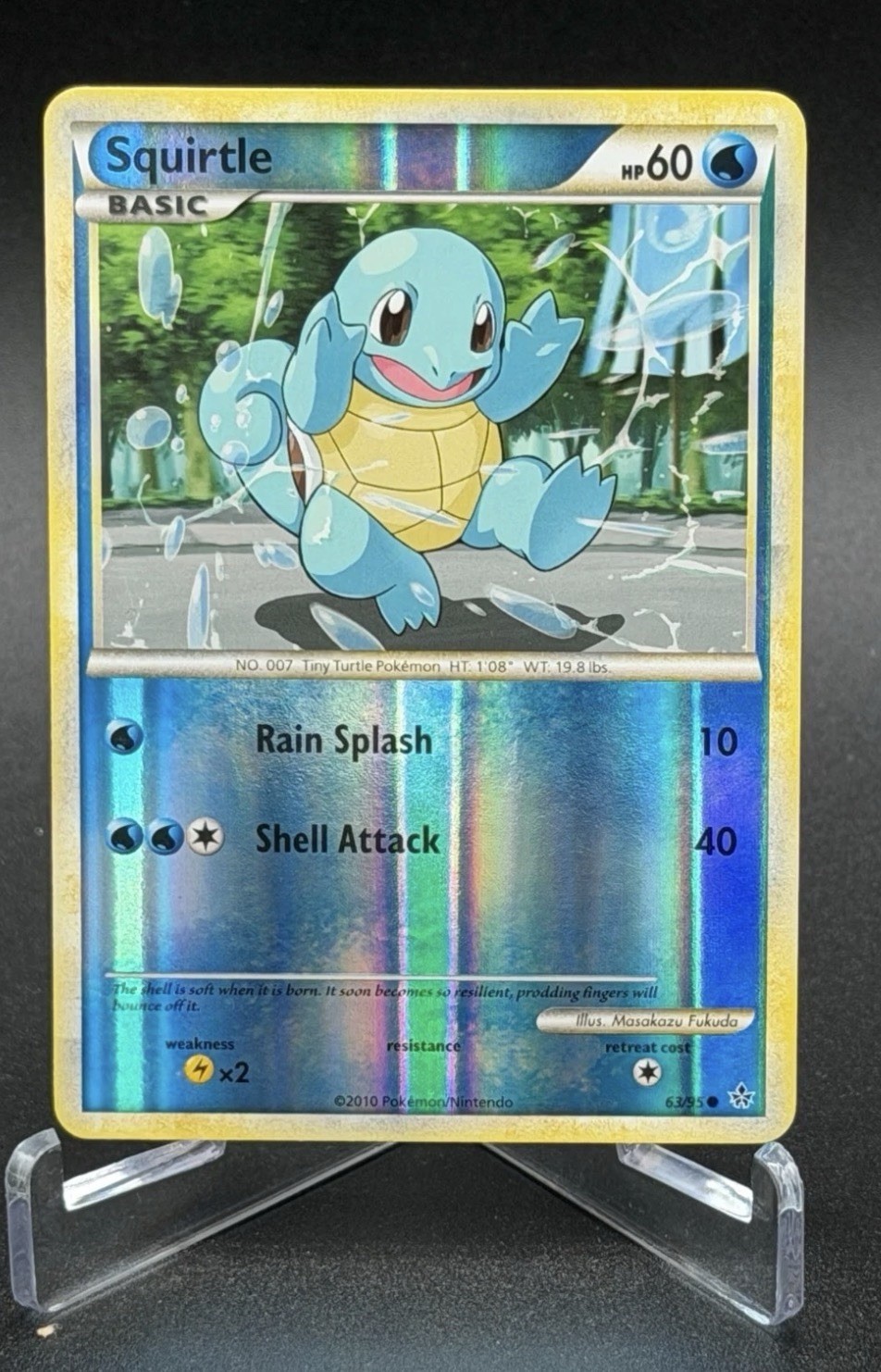 Squirtle 63/95 - HG SS Unleashed Reverse Holo Common - Pokemon 🔥🔥