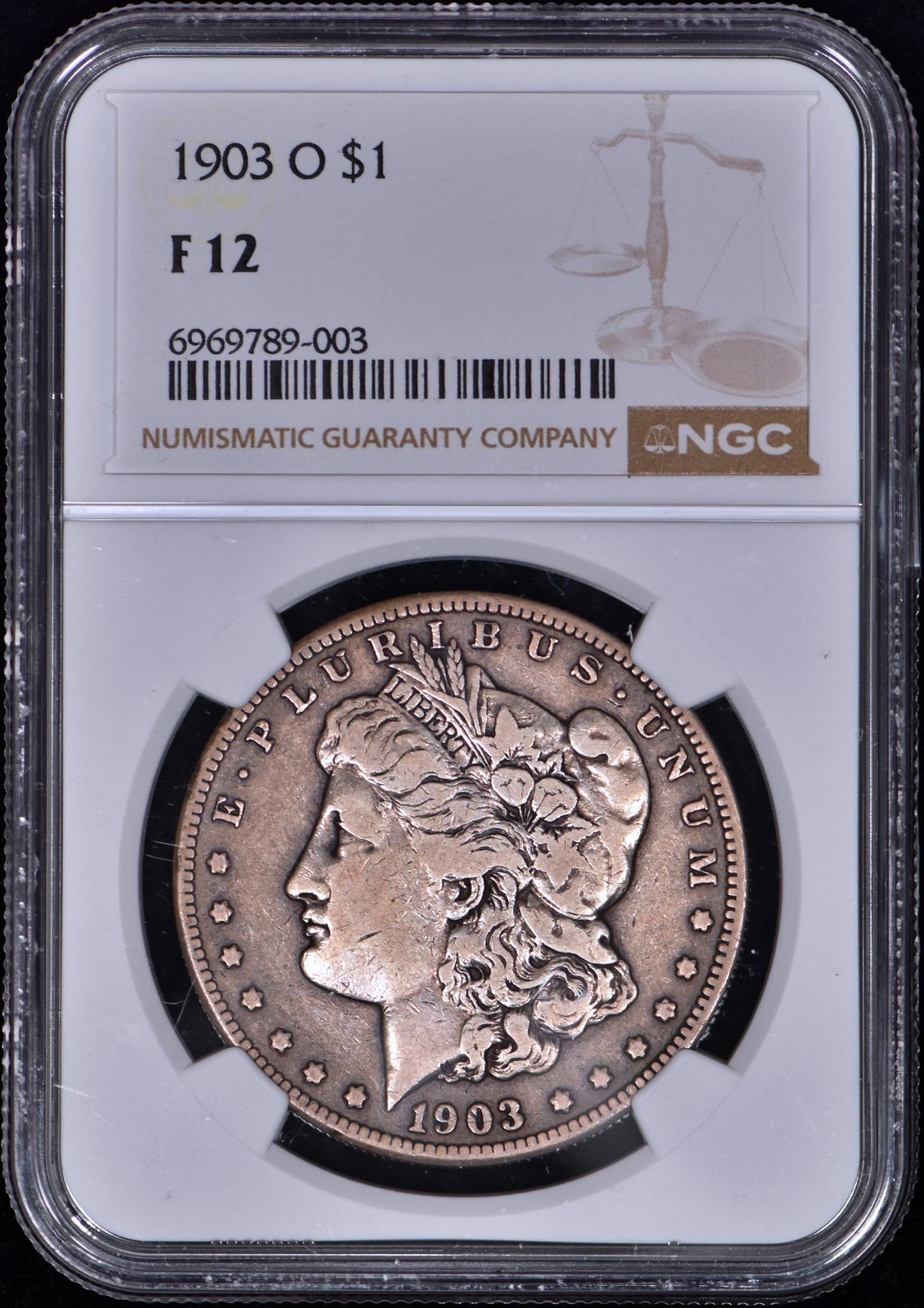 1903-O Morgan Silver Dollar $1 NGC F12