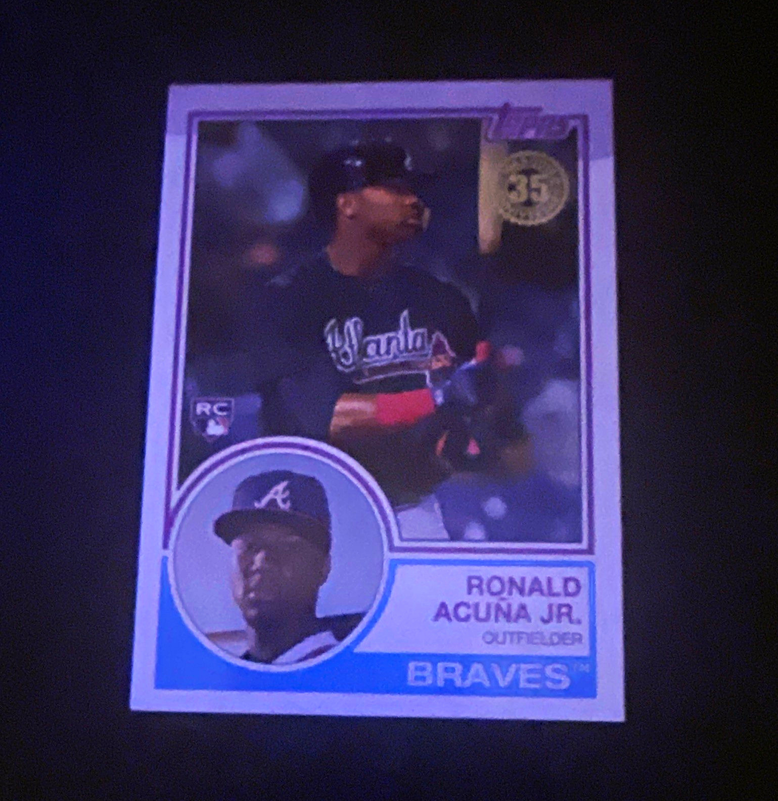 2018 Topps RONALD ACUNA JR.ERROR Purple Misprint;1/1 TRUE ERROR Acuna Rookieš„ 2018 Topps RONALD ACUNA JR.ERROR Purple Misprint;1/1 TRUE ERROR Acuna Rookieš„