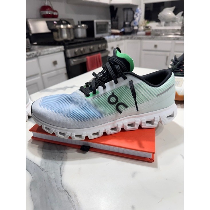 On Running Cloud X Mens Size 10 Blue Green Good Low Top Athletic Sneakers