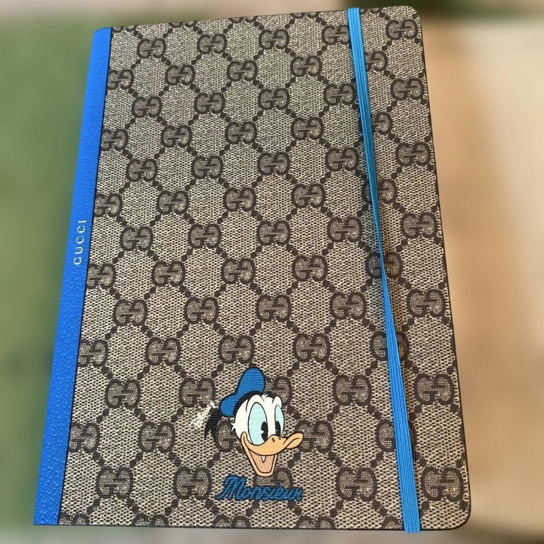 Disney x GUCCI Donald Duck GG Monogram Notebook Box Bag Set New Japan