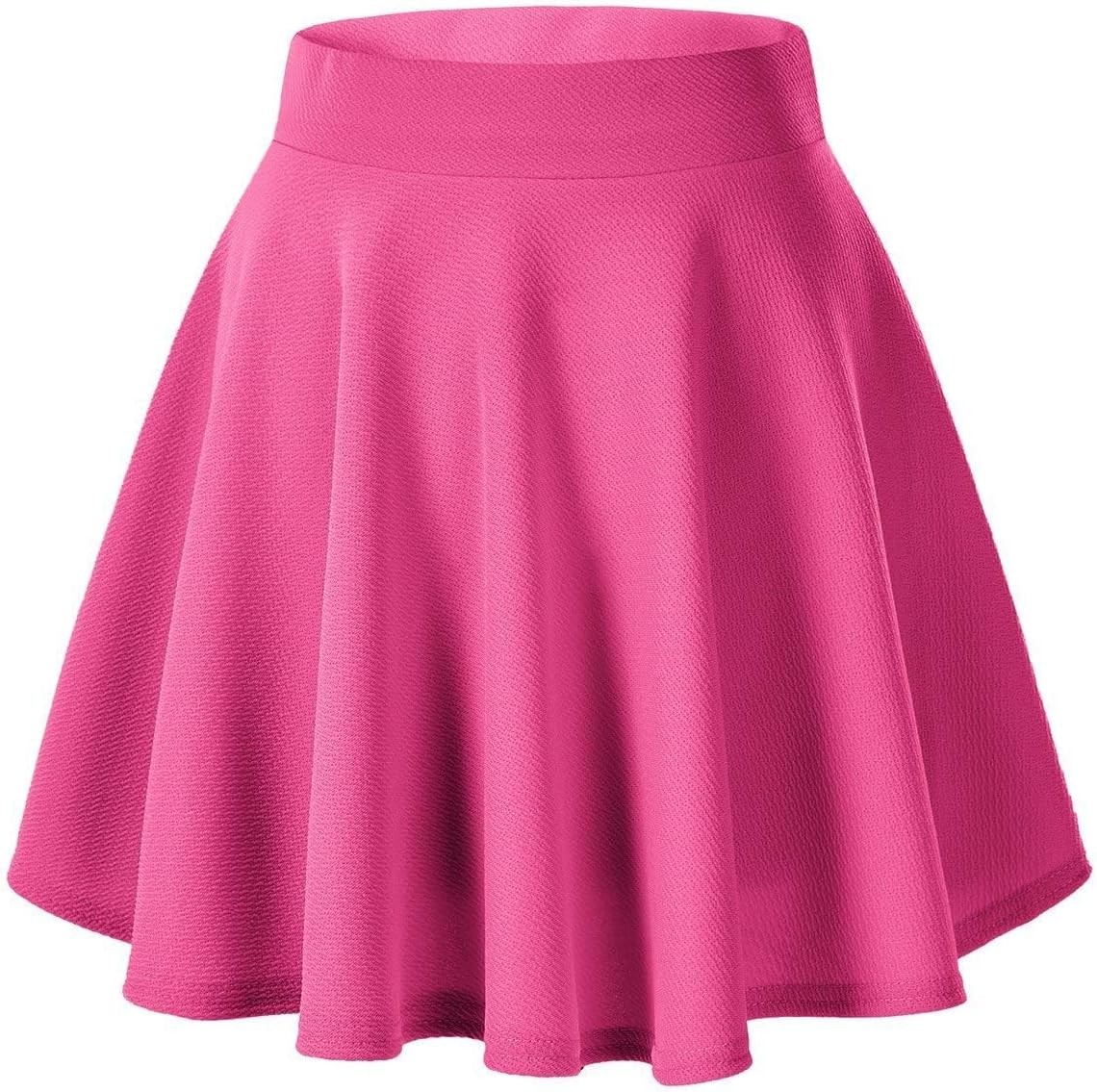 Women's Stretchy Flared Mini Skater Skirt Casual A-Line Soft Lightweight Dressy