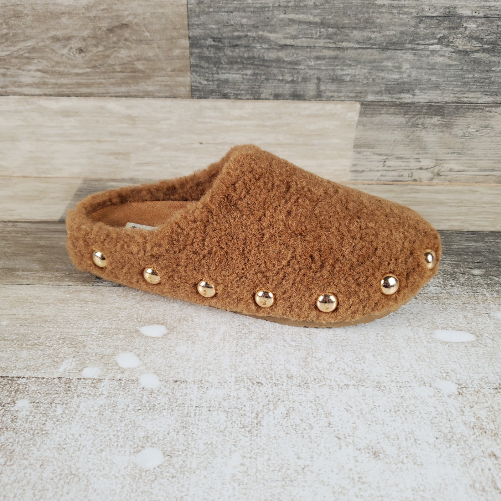 Vintage Havana Thrill Womens Slippers Sz 7 M Light Brown Alip On Round Toe
