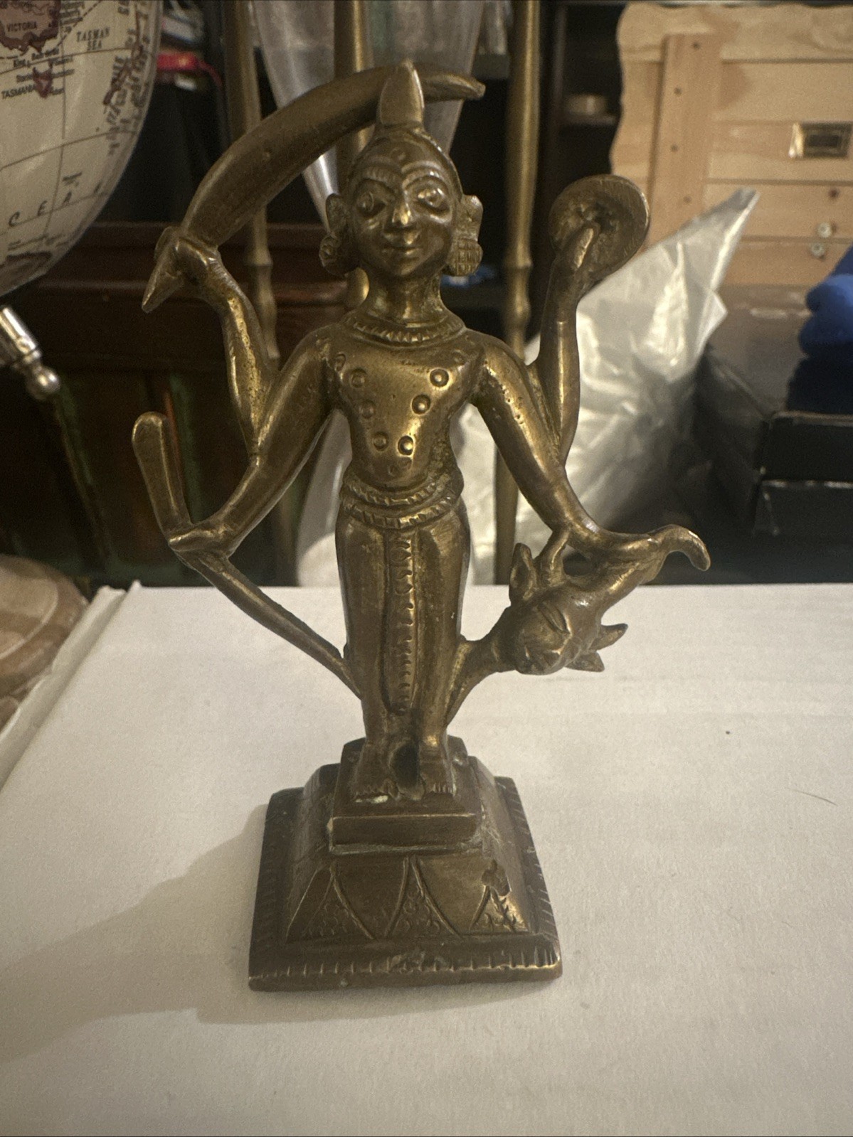 Vintage Hindu Brass Sculpture Vintage Hindu Brass Sculpture
