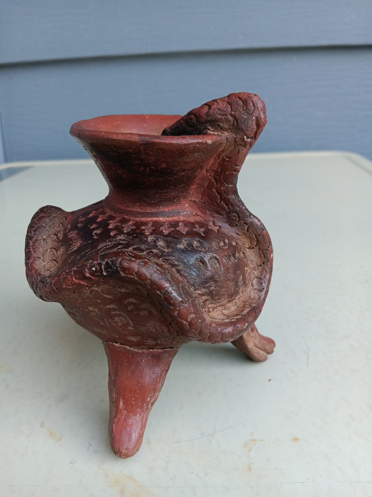 Vintage Pottery Pre- Columbian? Anna ? Snake Jug Mound Builders? Not Face Jug Vintage Pottery Pre- Columbian? Anna ? Snake Jug Mound Builders? Not Face Jug