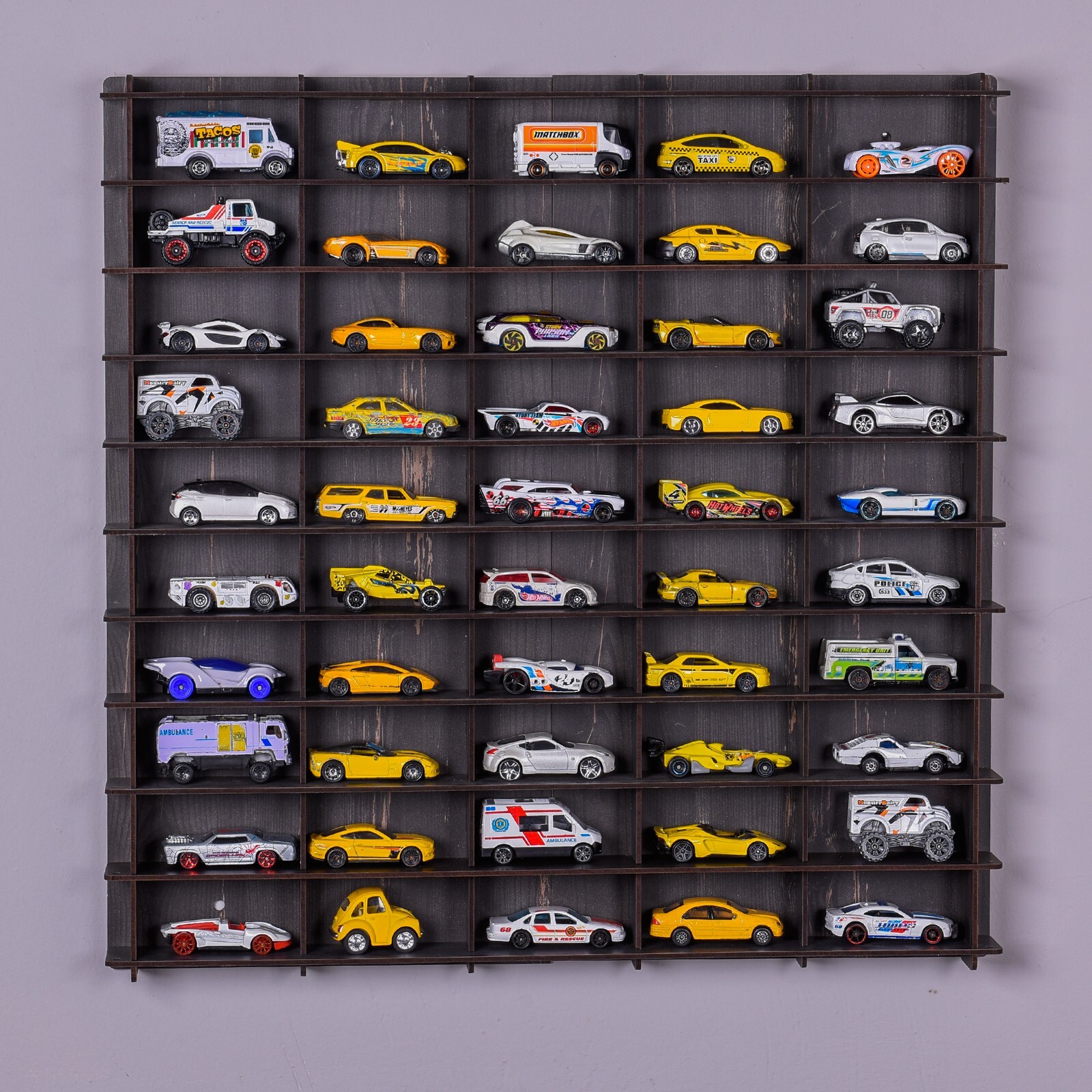 1:64 Scale Toy Car Wall Display Shelf  50 Car Diecast Model Organizer Storage
